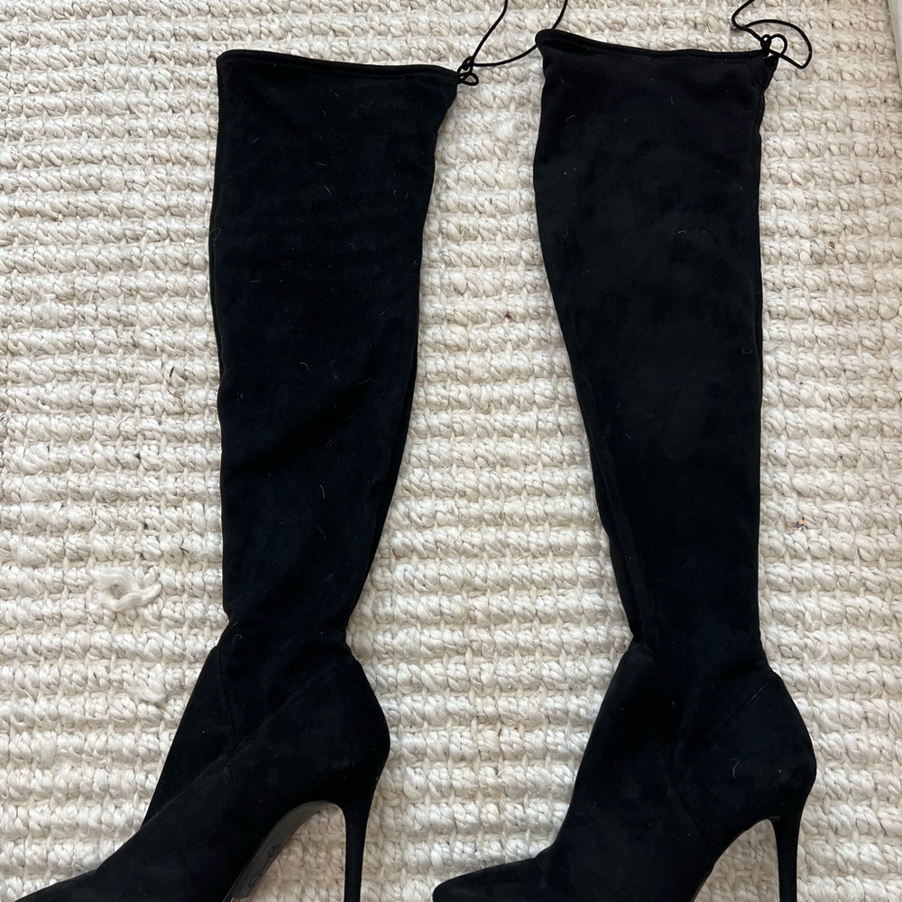 Jessica Simpson Elegant Black Over-the-Knee Women's High Heel Boots 10